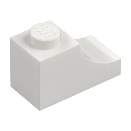 LEGO Brick, Arch 1 x 2 Inverted, Outside Half Arch, White [78666] 6346616