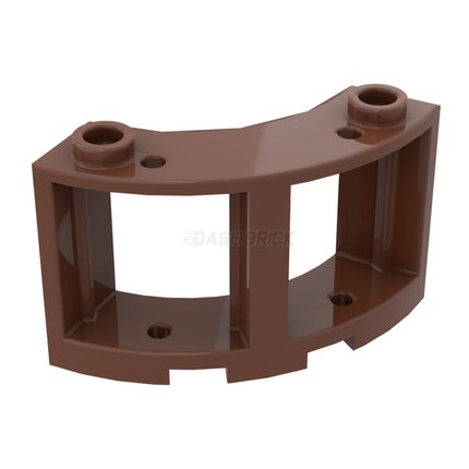 LEGO Window 3 x 3 x 2 Round Corner, Reddish Brown [73878] 6343651