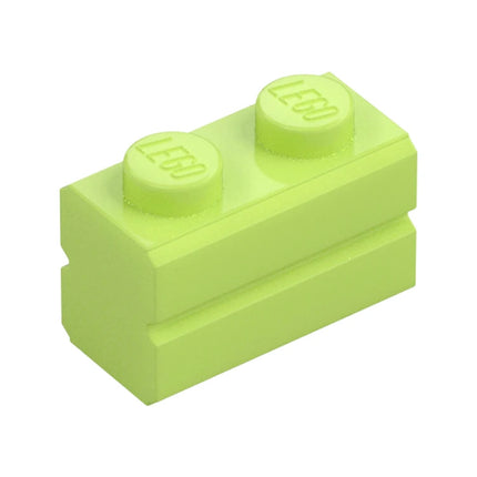 LEGO Brick, Modified 1 x 2, Masonry Profile, Yellowish Green [98283] 6469891