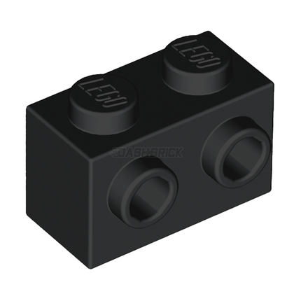 LEGO Brick, Modified 1 x 2 with Studs on One Side, Black [11211] 6138173