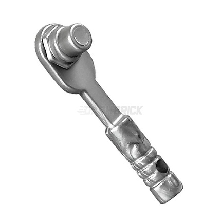 LEGO Minifigure Accessory - Tool, Ratchet / Socket Wrench, Flat Silver [11402e]