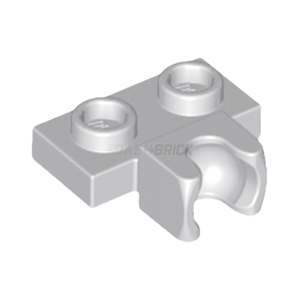 LEGO Plate, Modified 1 x 2, Small Tow Ball Socket on Side, Light Grey [14704] 6414561