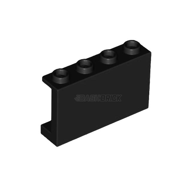 LEGO Wall/Panel 1 x 4 x 2, Side Supports, Hollow Studs, Black [14718] 6115117