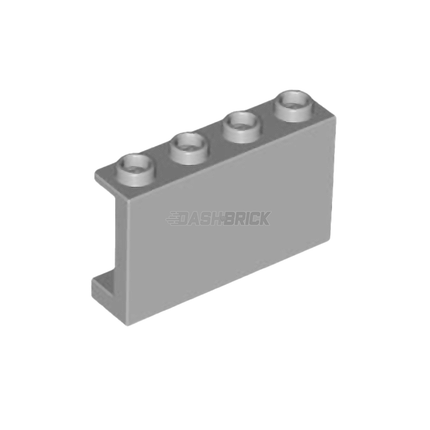 LEGO Wall/Panel 1 x 4 x 2, Side Supports, Hollow Studs, Light Grey [14718]