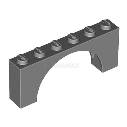 LEGO Brick, 1 x 6 x 2, Medium Thick Top, Dark Grey [15254]