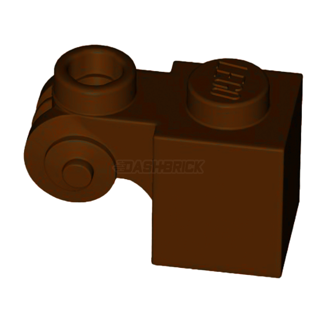LEGO Brick, Modified 1 x 1 with Scroll with Hollow Stud, Reddish Brown [20310]