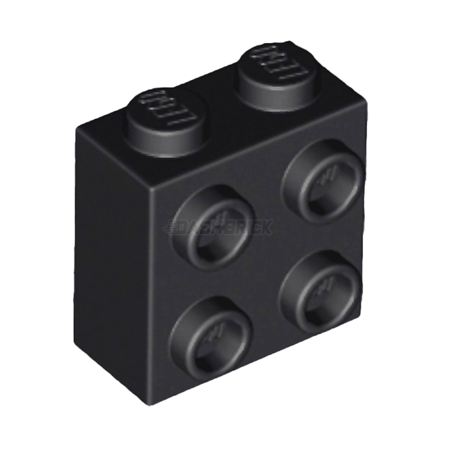 LEGO Brick, Modified 1 x 2 x 1 2/3 with Studs on One Side, Black [22885]