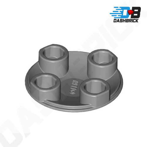 LEGO Plate, Round 2 x 2, Rounded Bottom (Boat Stud), Dark Grey [2654]