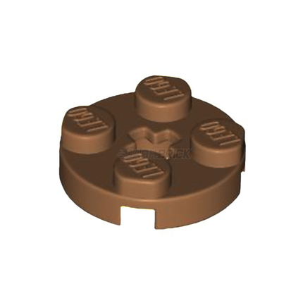 LEGO Plate, Round 2 x 2 with Axle Hole, Medium Nougat [4032]