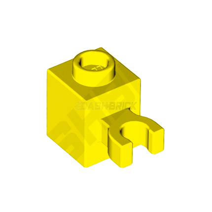 LEGO Brick, Modified 1 x 1 with Clip (Vertical Grip), Yellow [30241b]