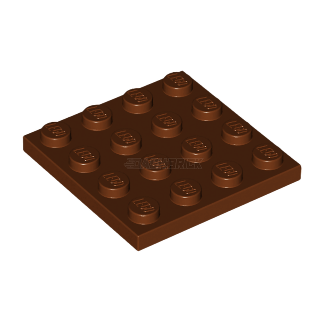 LEGO Plate 4 x 4, Reddish Brown [3031] 4243838