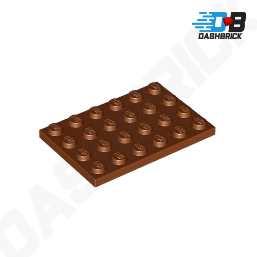 LEGO Plate 4 x 6, Reddish Brown [3032]