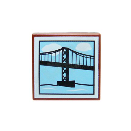 LEGO® Minifigures™ Accessory - Suspension Bridge Painting/Picture (2 x 2 Tile) [3068bpb0674]