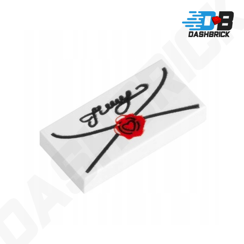 LEGO Minifigure Accessory - Envelope, Cursive Script, Seal [3069bpx40]