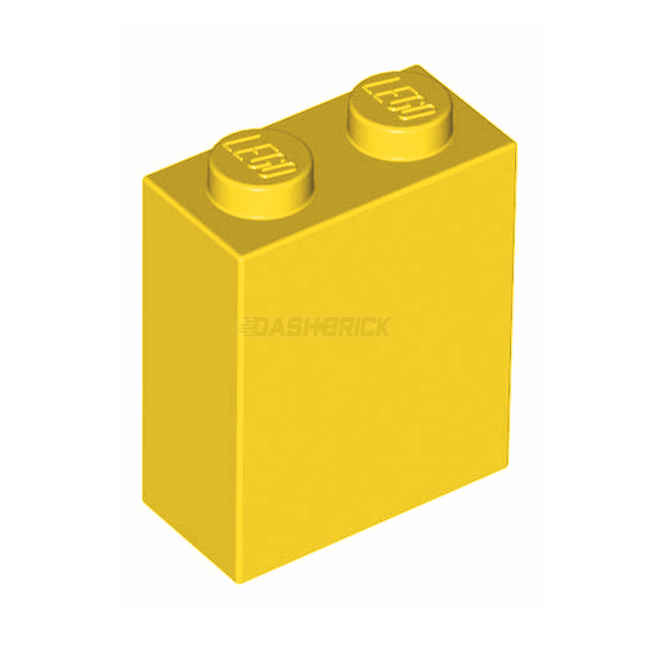 LEGO Brick 1 x 2 x 2, Inside Stud Holder, Yellow [3245c]