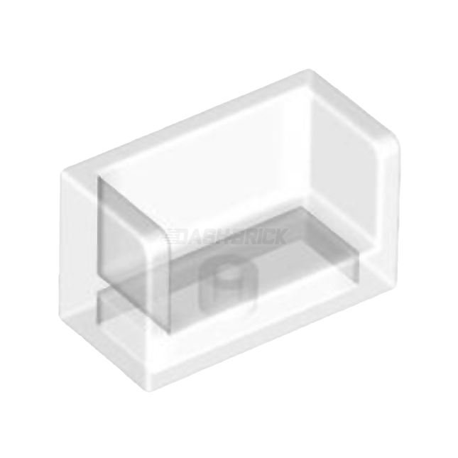 LEGO Panel 1 x 2 x 1, Rounded Corners and 2 Sides, Trans-Clear [23969]