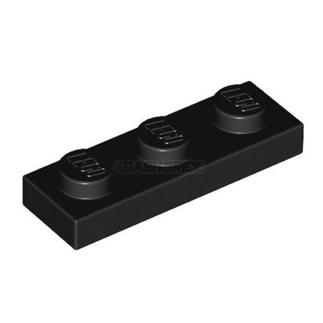 LEGO Plate, 1 x 3, Black [3623] 362326