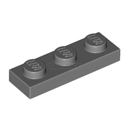 LEGO Plate, 1 x 3, Dark Grey [3623]