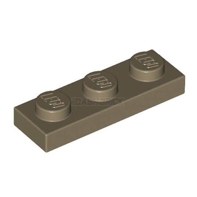 LEGO Plate, 1 x 3, Dark Tan [3623] 6132768