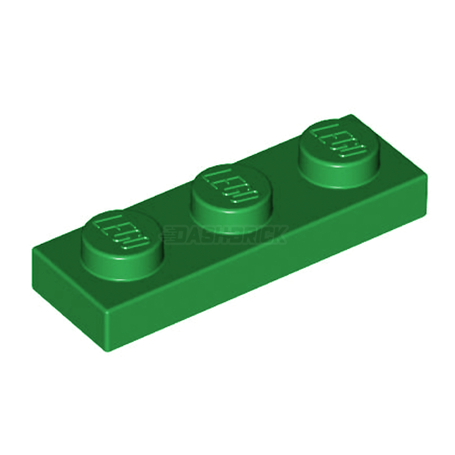 LEGO Plate, 1 x 3, Green [3623] 4107758