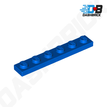 LEGO Plate, 1 x 6, Blue [3666] 366623