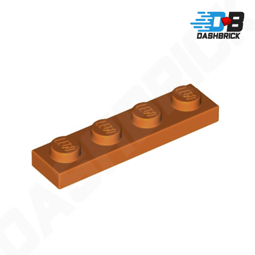 LEGO Plate, 1 x 4, Dark Orange [3710]
