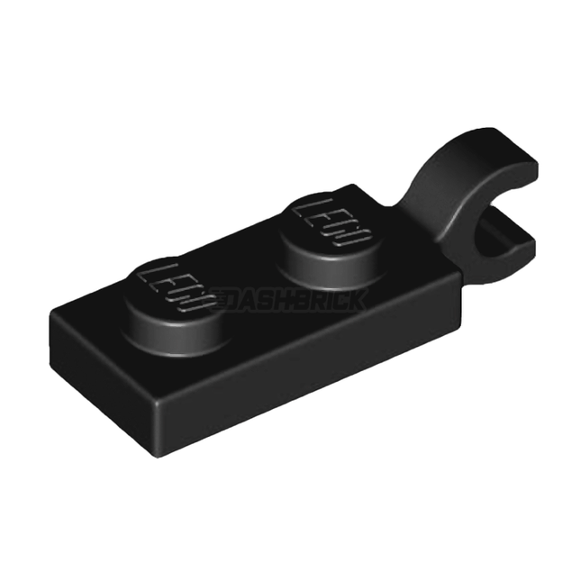 LEGO Plate, Modified 1 x 2 with Clip on End (Horizontal Grip), Black [63868] 6336989