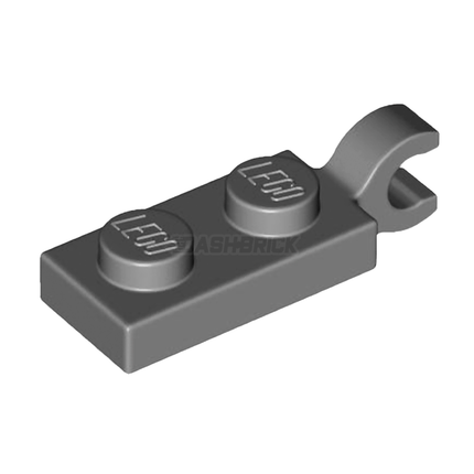 LEGO Plate, Modified 1 x 2 with Clip on End (Horizontal Grip), Dark Grey [63868] 6336990