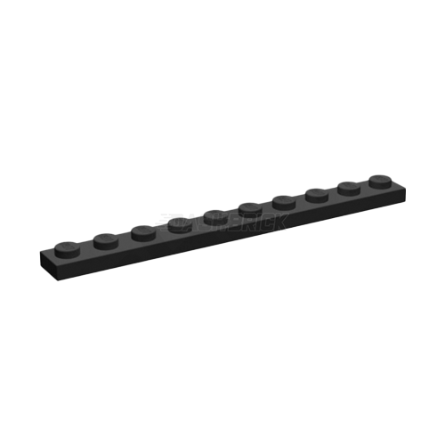 LEGO Plate 1 x 10, Black [4477]