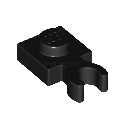 LEGO Plate, Modified 1 x 1, Open O Clip Thick (Vertical Grip), Black [4085d / 60897] 6330189