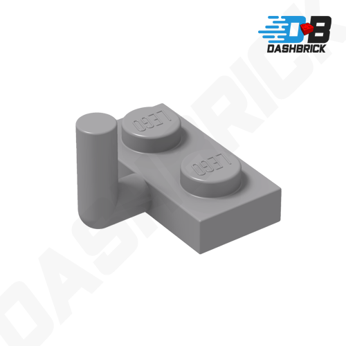 LEGO Plate, Modified 1 x 2, Bar Arm Up, Dark Grey [4623 / 4623b / 88072] 6261355
