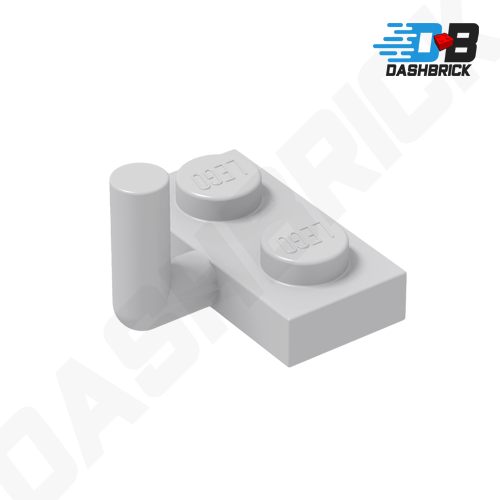 LEGO® Plate, Modified 1 x 2, Bar Arm Up, Light Grey [4623 / 4623b / 88072]