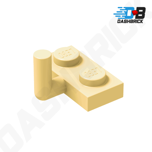 LEGO Plate, Modified 1 x 2, Bar Arm Up, Tan [4623 / 4623b / 88072]