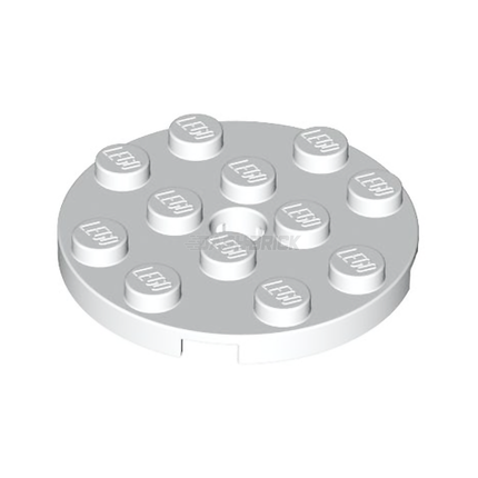 LEGO Plate, Round 4 x 4 with Hole, White [60474] 4515347