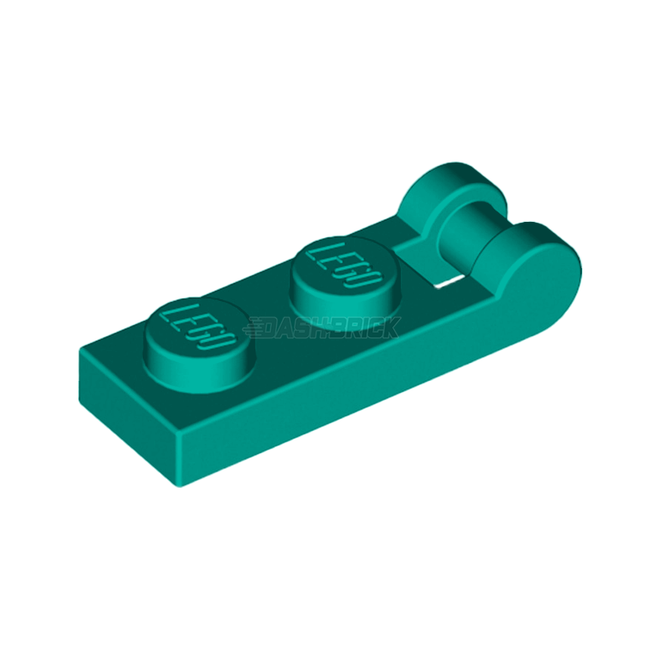 LEGO Plate, Modified 1 x 2, Handle on End, Closed Ends, Dark Turquoise [60478]