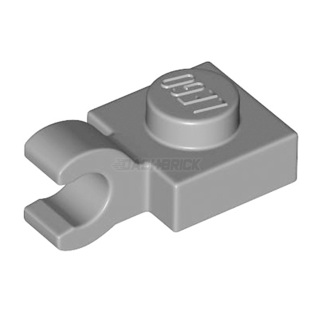 LEGO Plate, Modified 1 x 1, Open O Clip (Horizontal Grip), Light Grey [61252] 6335378