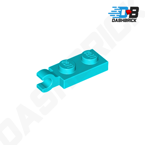 LEGO Plate, Modified 1 x 2 with Clip on End (Horizontal Grip), Medium Azure [63868