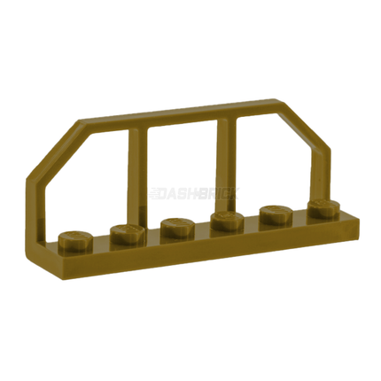 LEGO Fence/Barrier/Plate, Modified 1 x 6, (Train Wagon End), Dark Tan [6583]