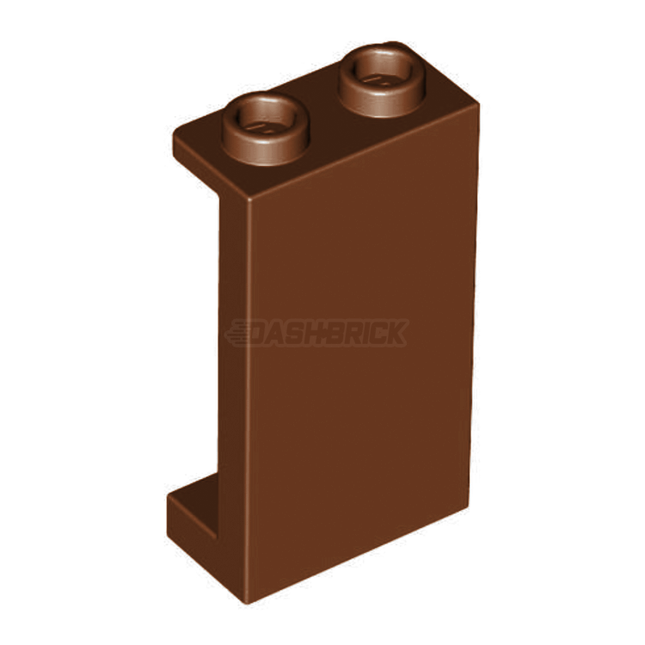 LEGO Wall/Panel 1 x 2 x 3 with Side Supports - Hollow Studs, Reddish Brown [87544]