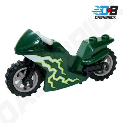 LEGO Minifigures Accessory - Racing Motorcycle Sport Bike, Dark Green [18895]