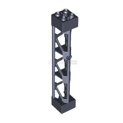 LEGO Pillar Support 2 x 2 x 10 Girder, Pearl Dark Grey [95347] 6263553
