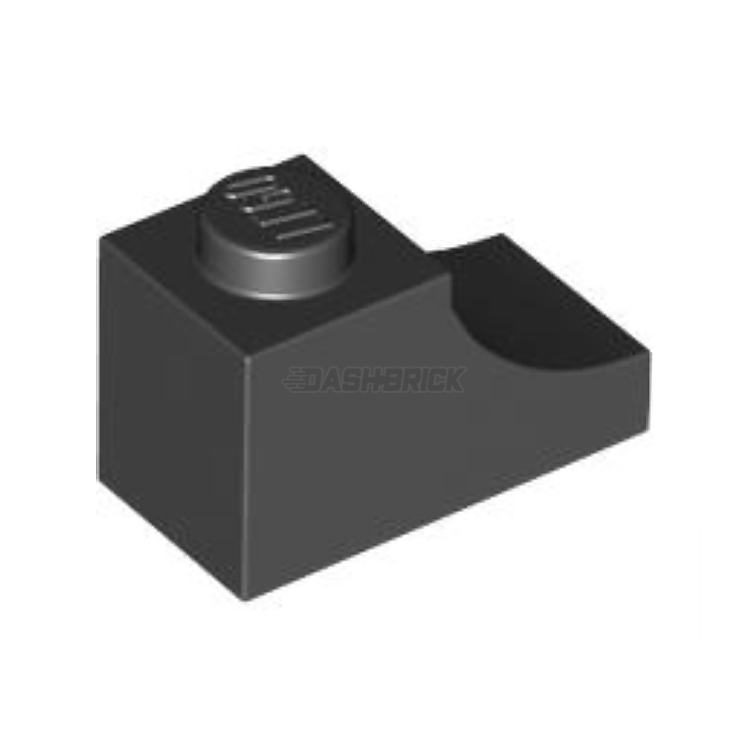 LEGO Brick, Arch 1 x 2 Inverted, Outside Half Arch, Black [78666 ...