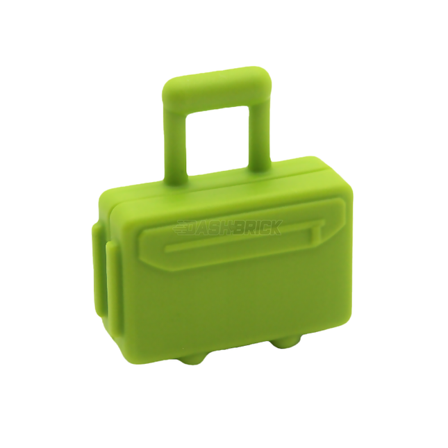 LEGO Minifigure Accessory - Suitcase/Bag, Long Handle, Opens/Closes, Lime Green [37178] 6226630