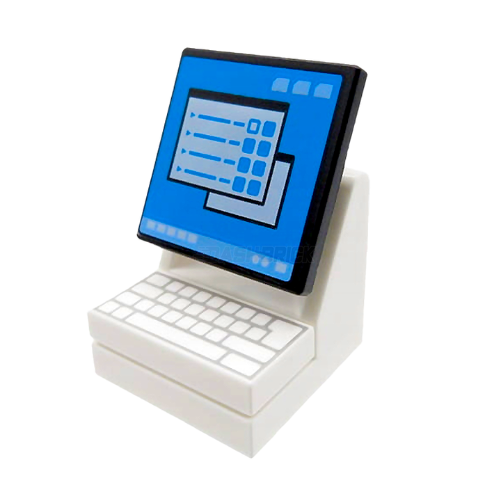 LEGO Computer 1, Desktop, Keyboard, Screen [MiniMOC] – Dashbrick