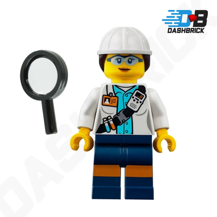 LEGO® Minifigure™ - Woman/Female Scientist, Doctor with Magnifying Glass