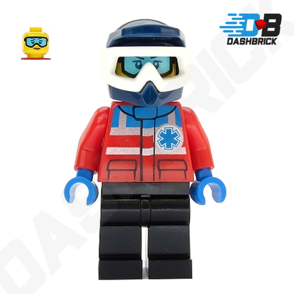 LEGO Minifigure - Paramedic, Female, Ski Patrol Member, Helmet [CITY]