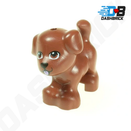 LEGO Animal - Dog, Puppy, Dark Brown with Print [93088pb07]