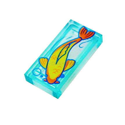 LEGO Minifigure Accessory - Orange Koi Fish (Tile) #2 [3069bpb0865]