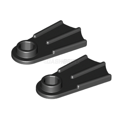 LEGO Minifigure Accessory - Flippers, Footgear, Set of 2, Black [2599a]