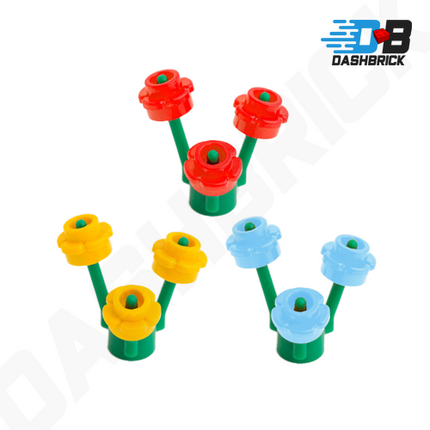 LEGO Flower Sets, 3 Colours [24866 & 3741] - MULTI-PACK